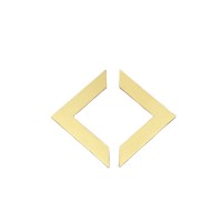 Solid Unique Brass Triangle L Shape Cabinet Handles Brass Chrome Color Furniture Handles And Pulls Large Cupboard Knobs